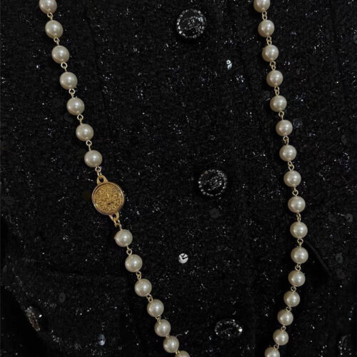 High Quality Luxury Chanel Gold Coin Pearl Long Chain product detail
