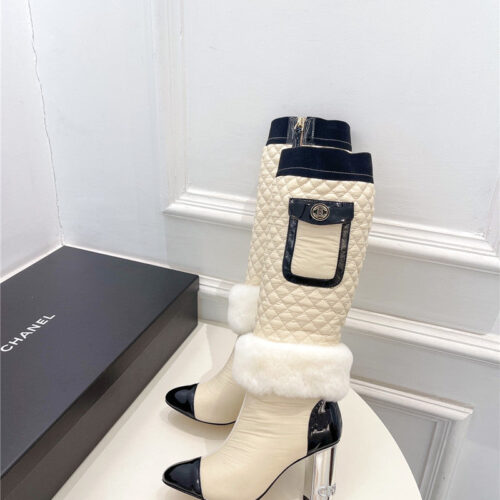 High Quality Luxury Chanel Electroplated Heel Down Boots product detail