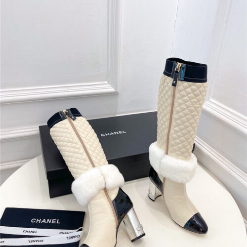 High Quality Luxury Chanel Electroplated Heel Down Boots product detail