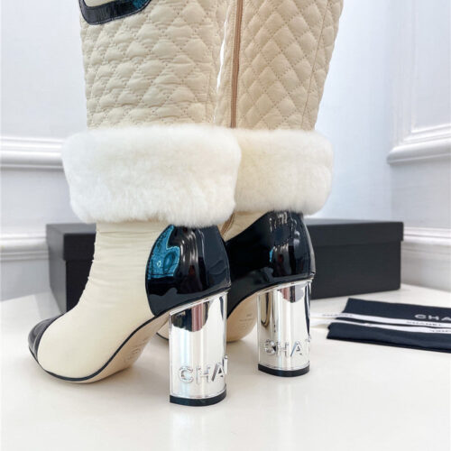 High Quality Luxury Chanel Electroplated Heel Down Boots product detail