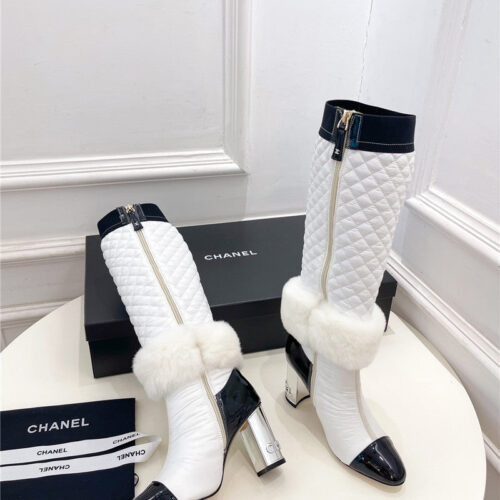 High Quality Luxury Chanel Electroplated Heel Down Boots – Style 53030 product detail