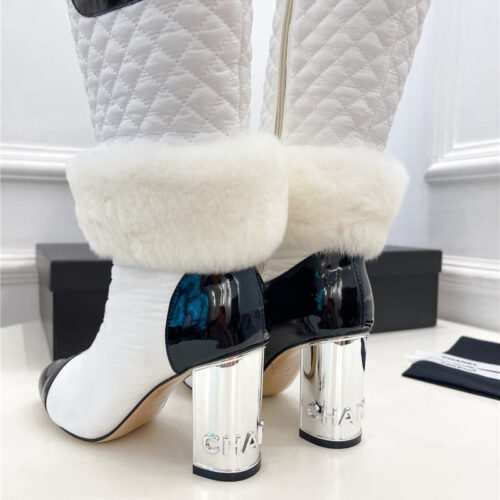 High Quality Luxury Chanel Electroplated Heel Down Boots – Style 53030 product detail