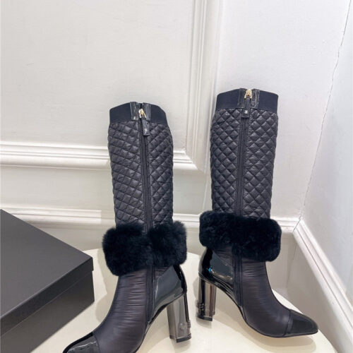 High Quality Luxury Chanel Electroplated Heel Down Boots – Style 18566 product detail