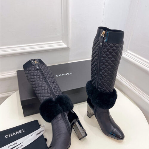 High Quality Luxury Chanel Electroplated Heel Down Boots – Style 18566 product detail