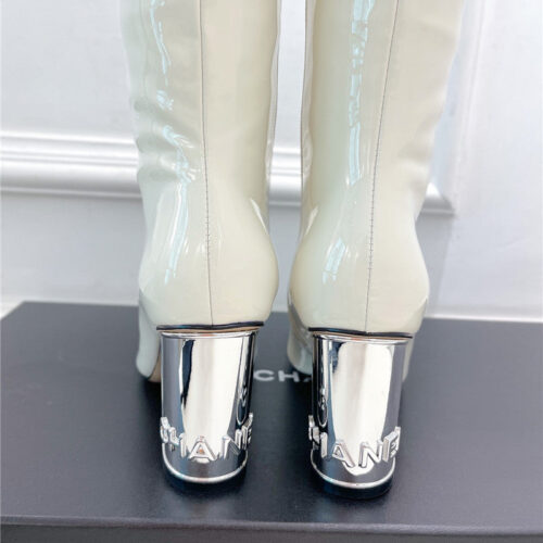 High Quality Luxury Chanel Classic Patent Leather High Heel Boots product detail