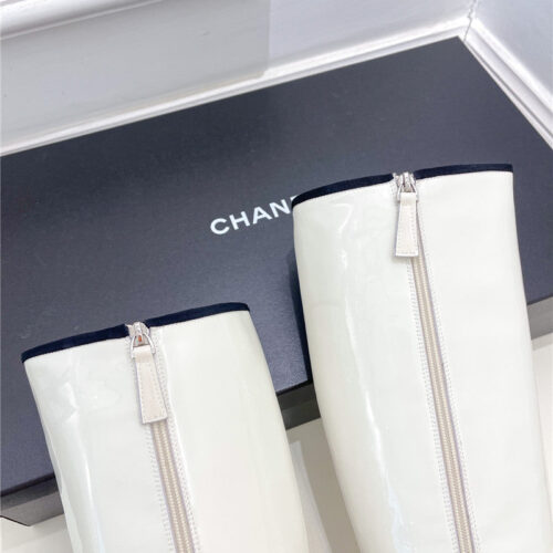 High Quality Luxury Chanel Classic Patent Leather High Heel Boots product detail