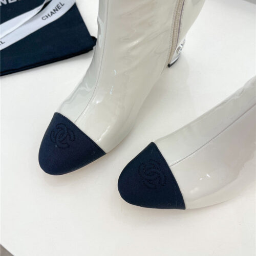 High Quality Luxury Chanel Classic Patent Leather High Heel Boots product detail