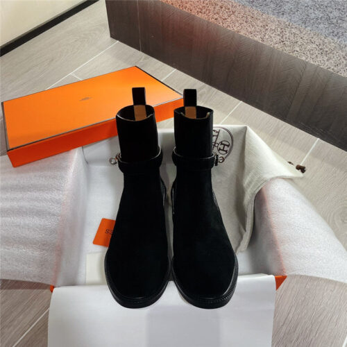 High Quality Luxury Hermes Kelly Buckle Martin Boots – Style 73219 product detail