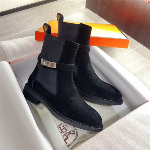 High Quality Luxury Hermes Kelly Buckle Martin Boots – Style 73219 product detail
