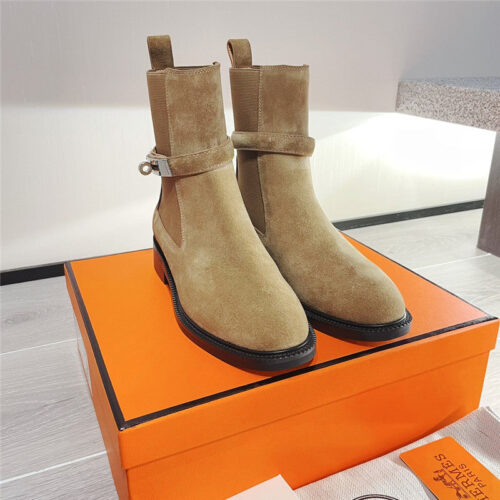 High Quality Luxury Hermes Kelly Buckle Martin Boots – Style 05987