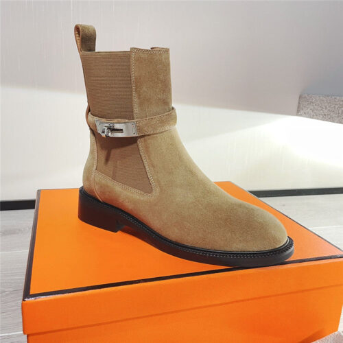 High Quality Luxury Hermes Kelly Buckle Martin Boots – Style 05987 product detail