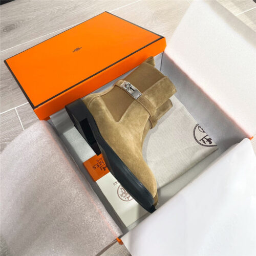High Quality Luxury Hermes Kelly Buckle Martin Boots – Style 05987 product detail