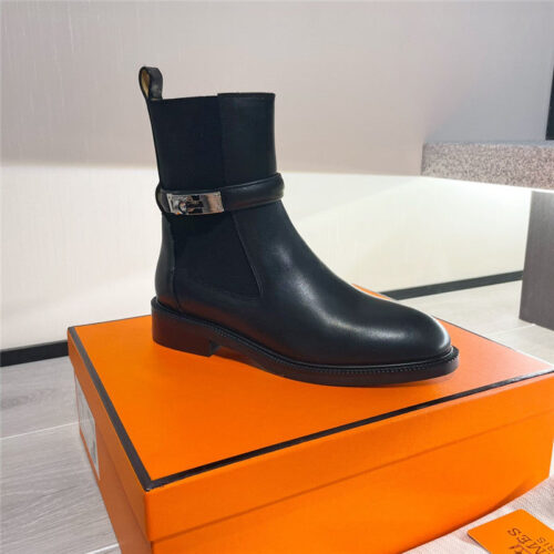 High Quality Luxury Hermes Kelly Buckle Martin Boots product detail