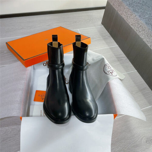High Quality Luxury Hermes Kelly Buckle Martin Boots alternate view