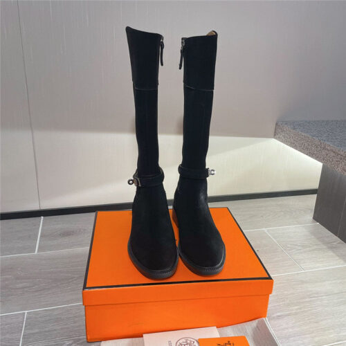 High Quality Luxury Hermes Kelly Buckle Martin Boots – Style 71523 alternate view