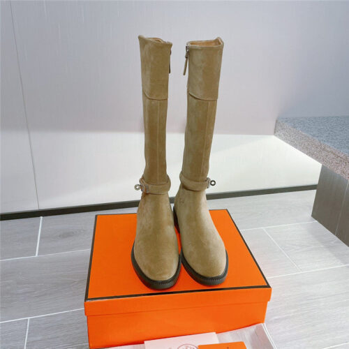 High Quality Luxury Hermes Kelly Buckle Martin Boots – Style 37059 alternate view
