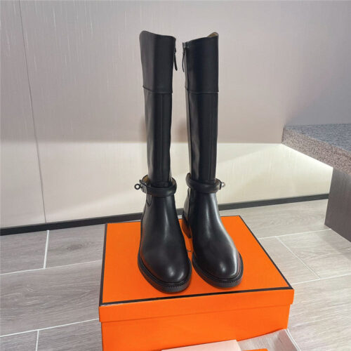 High Quality Luxury Hermes Kelly Buckle Martin Boots – Style 35363 alternate view