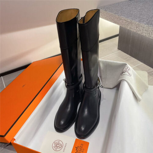 High Quality Luxury Hermes Kelly Buckle Martin Boots – Style 35363