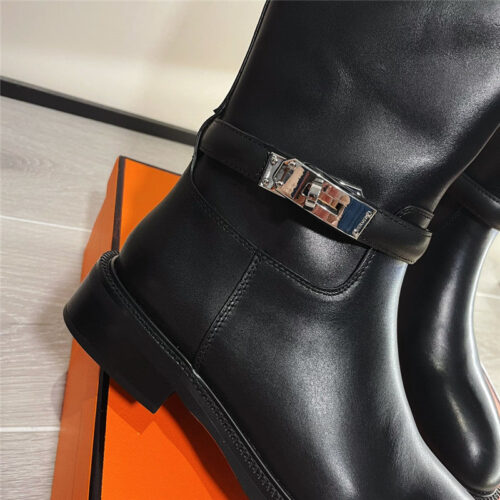 High Quality Luxury Hermes Kelly Buckle Martin Boots – Style 35363 product detail