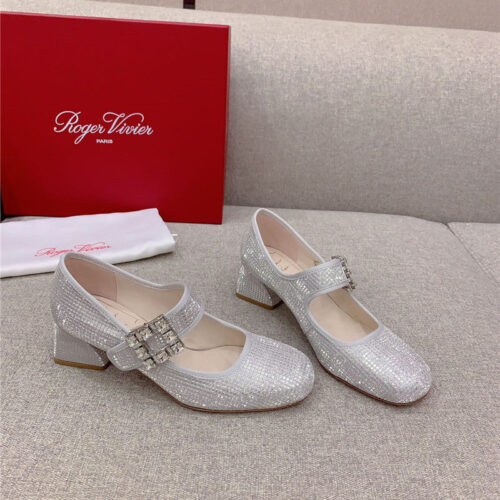 High Quality Luxury Roger Vivor New High Heel Mary Jane Shoes