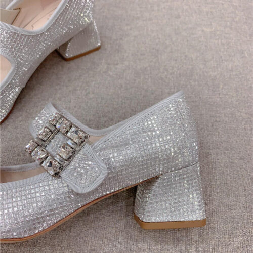 High Quality Luxury Roger Vivor New High Heel Mary Jane Shoes product detail