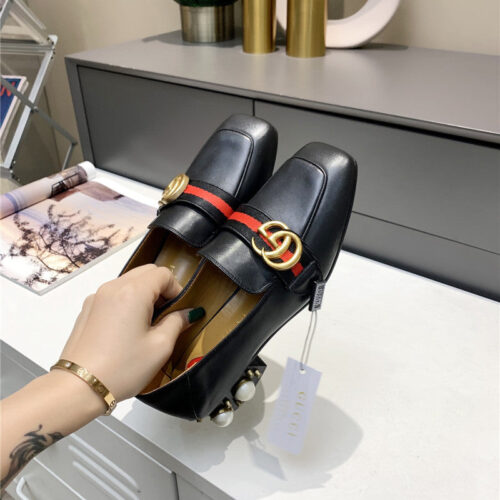 High Quality Luxury Gucci Pearl Heel Shoes – Style 42995 product detail