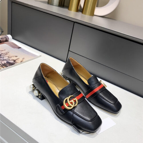 High Quality Luxury Gucci Pearl Heel Shoes – Style 42995