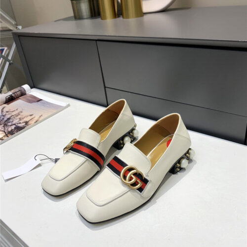 High Quality Luxury Gucci Pearl Heel Shoes product detail
