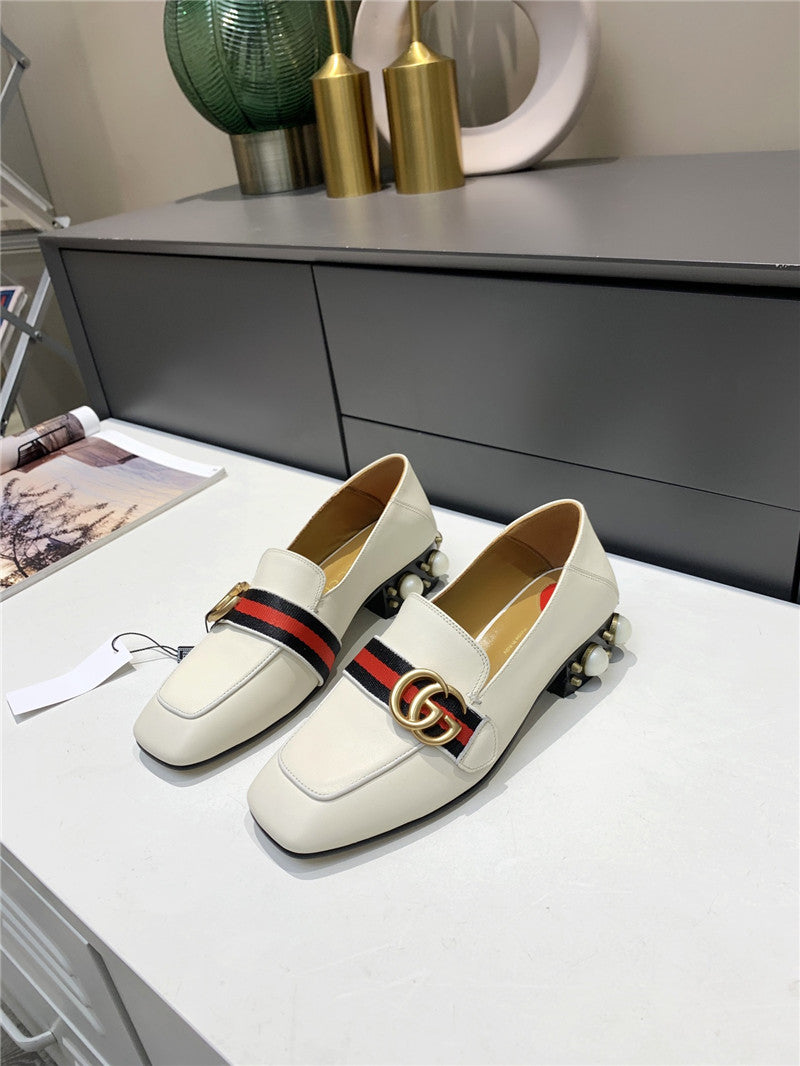 High Quality Luxury Gucci Pearl Heel Shoes product detail