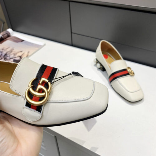 High Quality Luxury Gucci Pearl Heel Shoes product detail