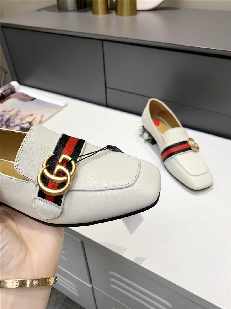 High Quality Luxury Gucci Pearl Heel Shoes product detail