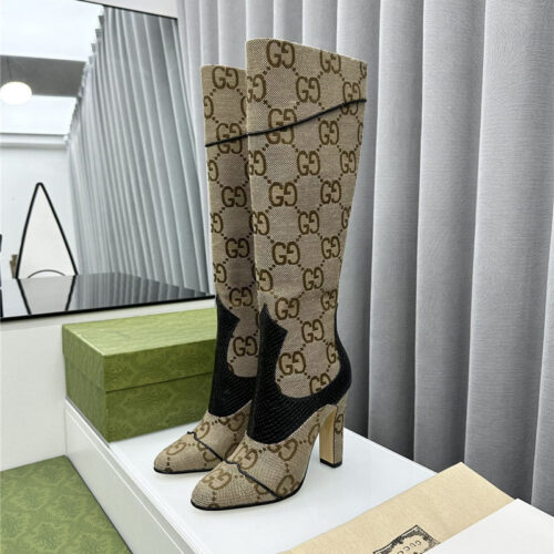High Quality Luxury Gucci Fall And Winter Catwalk Equestrian Boots – Style 84211 product detail
