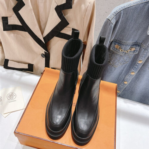 High Quality Luxury Hermes New Autumn And Winter Chelsea Boots – Style 52259 product detail