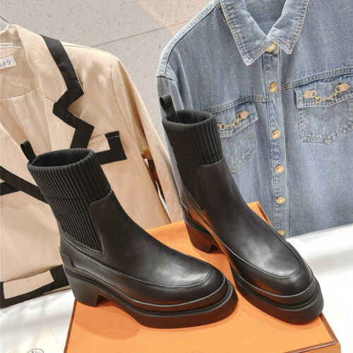 High Quality Luxury Hermes New Autumn And Winter Chelsea Boots – Style 52259