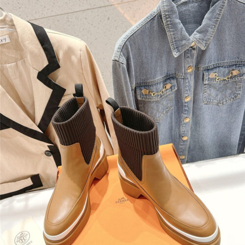 High Quality Luxury Hermes New Autumn And Winter Chelsea Boots – Style 85027 alternate view