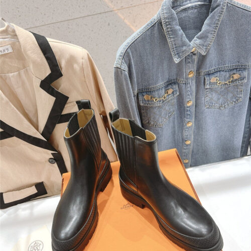 High Quality Luxury Hermes New Autumn And Winter Chelsea Boots