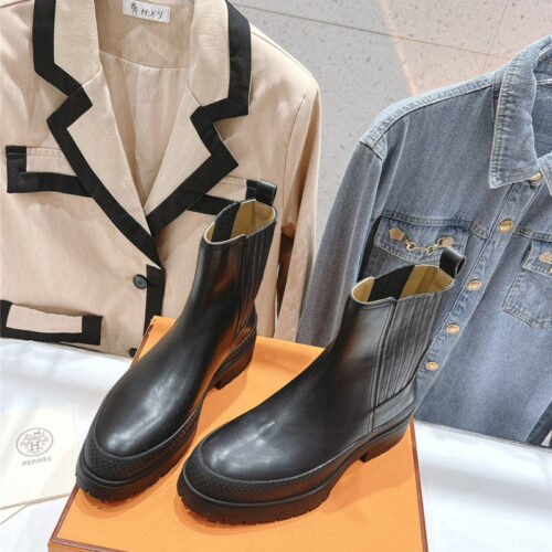 High Quality Luxury Hermes New Autumn And Winter Chelsea Boots alternate view