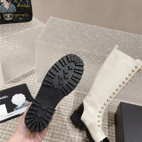 High Quality Luxury Chanel New Autumn And Winter Pearl Zipper Boots – Style 80710 product detail