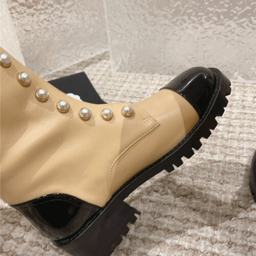 High Quality Luxury Chanel New Autumn And Winter Pearl Zipper Boots – Style 44550 product detail
