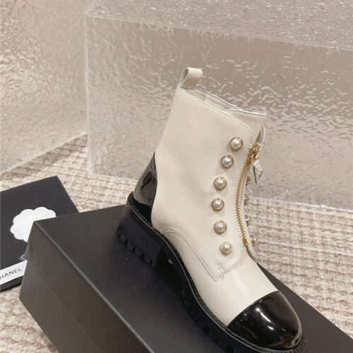 High Quality Luxury Chanel New Autumn And Winter Pearl Zipper Boots product detail