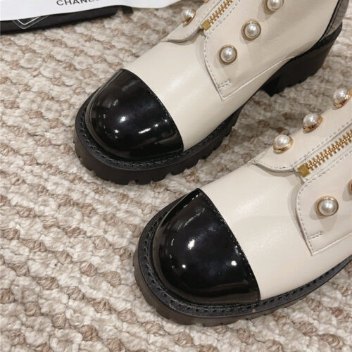 High Quality Luxury Chanel New Autumn And Winter Pearl Zipper Boots product detail
