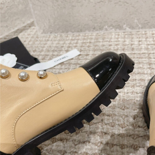 High Quality Luxury Chanel New Autumn And Winter Pearl Zipper Boots – Style 36070 product detail