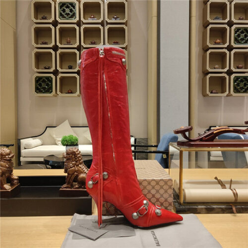 High Quality Luxury Balenciaga Metal Stud Le Cagloe Motorcycle Boots – Style 98179 product detail