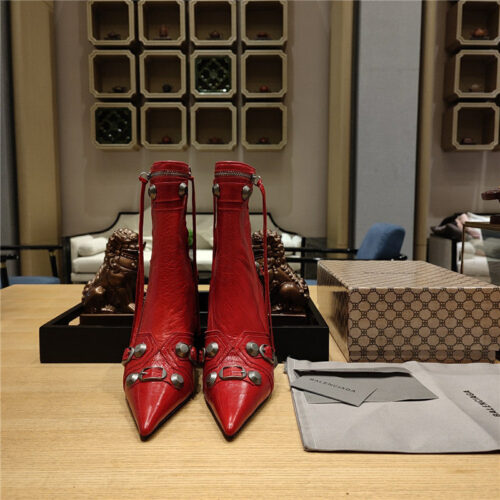 High Quality Luxury Balenciaga Metal Stud Le Cagloe Motorcycle Boots – Style 20771 product detail