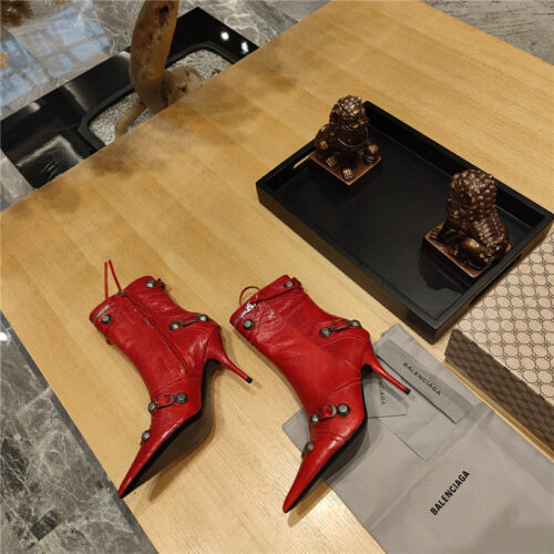 High Quality Luxury Balenciaga Metal Stud Le Cagloe Motorcycle Boots – Style 20771 product detail