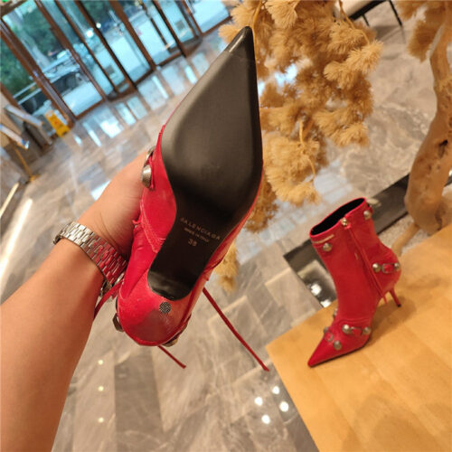 High Quality Luxury Balenciaga Metal Stud Le Cagloe Motorcycle Boots – Style 20771 product detail