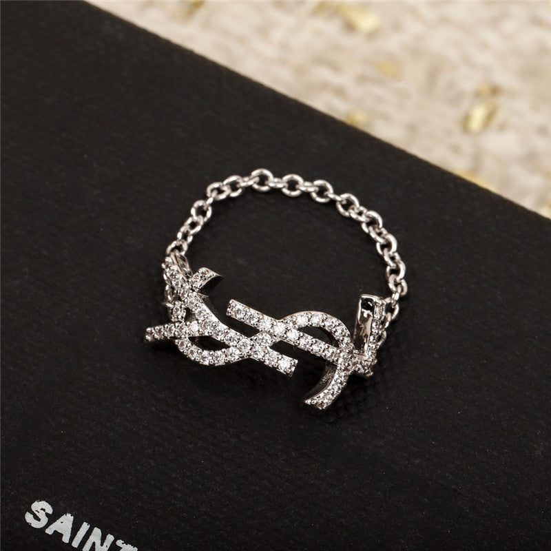 High Quality Luxury YSL Letter Classic Ring