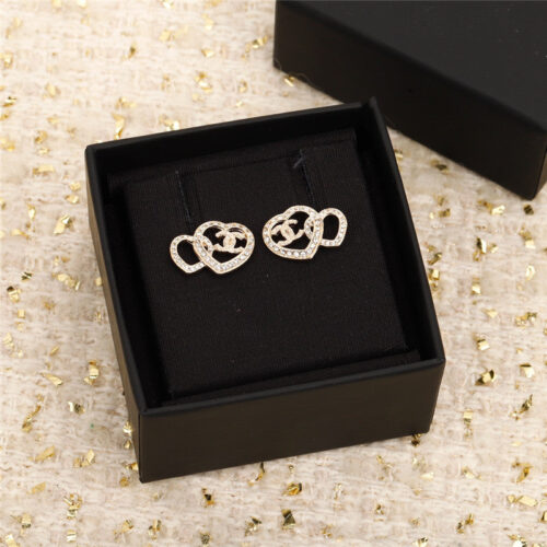 High Quality Luxury Chanel Double Love Earrings