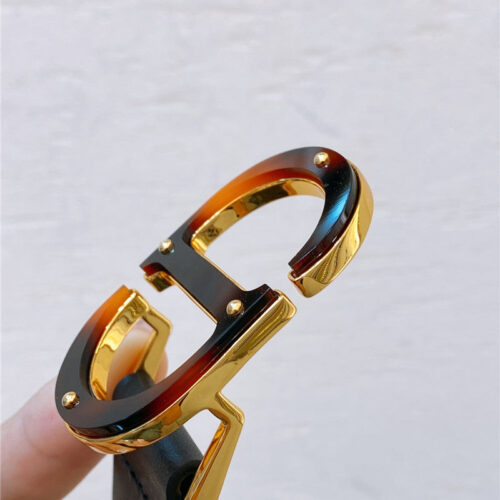 High Quality Luxury Dior Gold Brass Metal 30 Montaigne *Cd* Belt – Style 07750 product detail