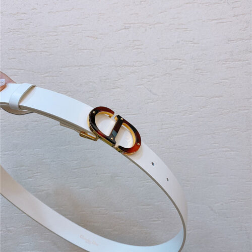 High Quality Luxury Dior Gold Brass Metal 30 Montaigne *Cd* Belt – Style 06054 alternate view